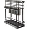 Hardware Resources 8" Black Nickel STORAGE WITH STYLE Metal "No Wiggle" Soft-close Utensil Base Pullout SWS-UBPO8BN - alternate 1